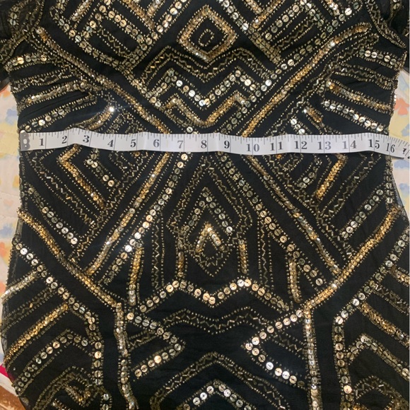 Black /gold Gianni Bini dress - Picture 6 of 7